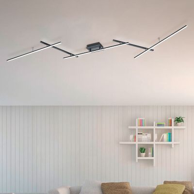 Černé stropní světlo moderní, Nadja, 22W, LED RGBW, s dálkovým ovládáním