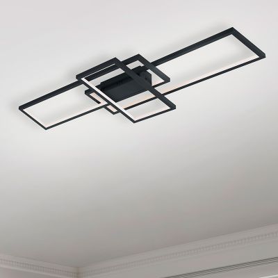 Antracité stropní světlo moderní, Jetse, 36W, LED RGBW, s dálkovým ovládáním