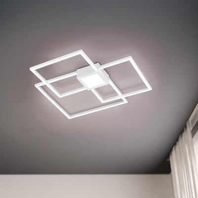 Bílé stropní světlo moderní, Kimoni, 38W, LED 4000 K, s 3stupňovým stmíváním