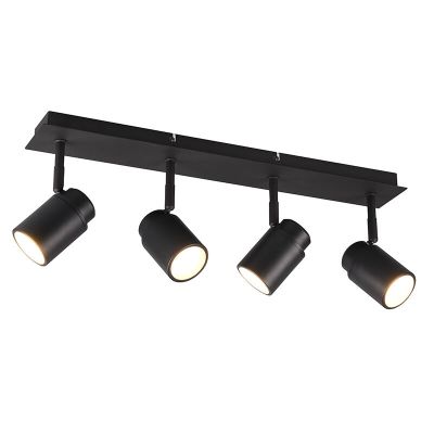 Černé stropní bodové světlo do koupelny moderní, Nelis, IP44