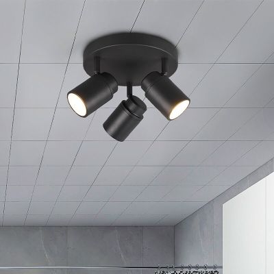 Černé stropní bodové světlo do koupelny moderní, Nelis, IP44
