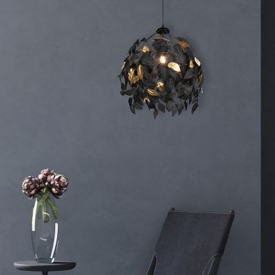 Černé závěsné světlo retro, Urwa