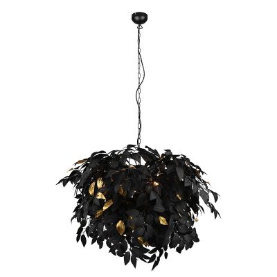 Černé závěsné světlo retro, Urwa