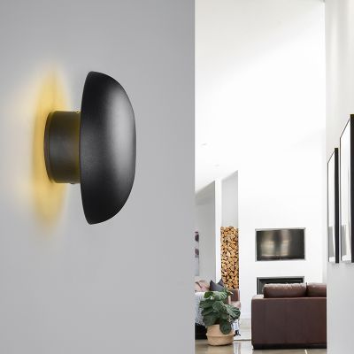 Černé nabíjecí nástěnné světlo kovové, Khaoula, 1,5W, LED 3000 K, s 3stupňovým stmíváním