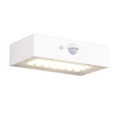 Bílé solární venkovní nástěnné světlo moderní, Numan, IP65