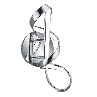 Chromové nástěnné světlo designové, Renso, 18W, LED 4000 K, s 3stupňovým stmíváním