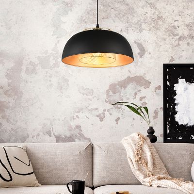 Černé závěsné světlo industriální, Sylvano