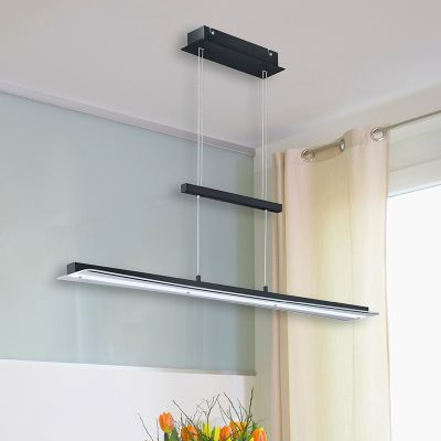 Černé závěsné světlo moderní, Port, 18W, LED nastavitelný od teplé po studenou bílou