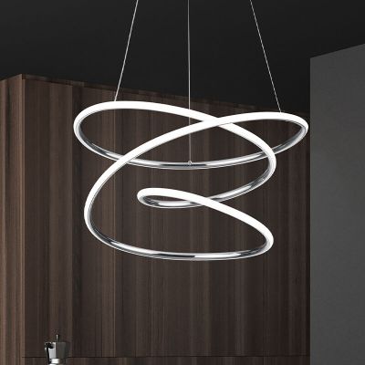 Chromové závěsné světlo designové, Marell, 36W, LED 4000 K, s 3stupňovým stmíváním