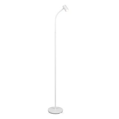 Bílá stojací lampa moderní, Suradj, s vypínačem