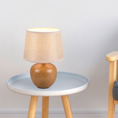 Keramická stolní lampa hnědá, Yet, s vypínačem