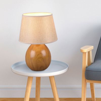 Keramická stolní lampa hnědá, Yet, s vypínačem