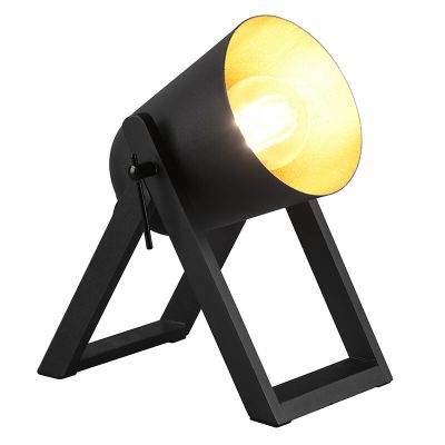 Černá stolní lampa moderní, Sacha, s vypínačem