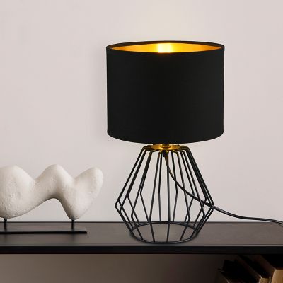 Černá stolní lampa moderní, Kjell, s vypínačem
