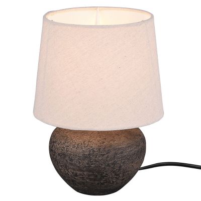 Keramická stolní lampa hnědá, Ulo, s vypínačem