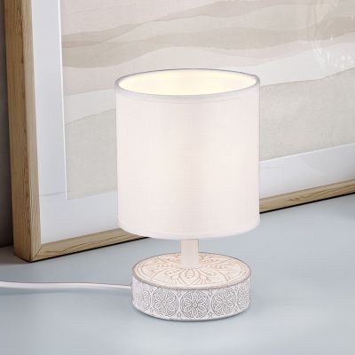 Keramická stolní lampa bílá, Lola, s vypínačem