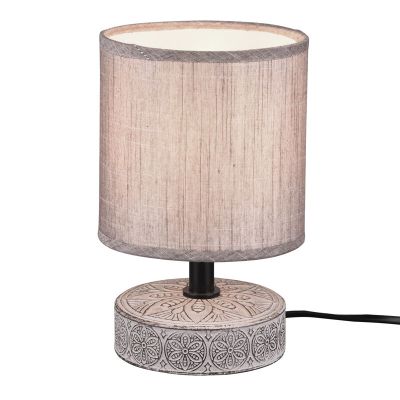 Keramická stolní lampa hnědá, Lola, s vypínačem