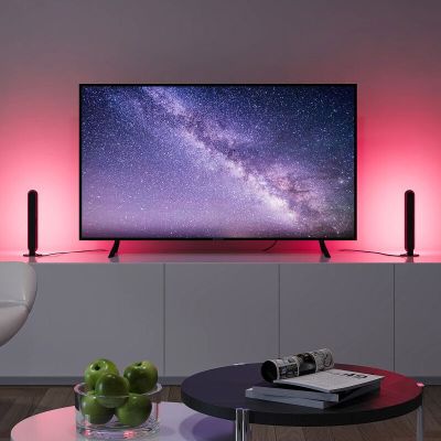 Černá stolní lampa moderní, Umit, 3W, LED RGB, s dálkovým ovládáním