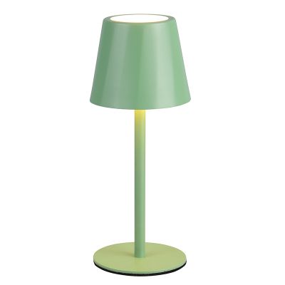 Zelená nabíjecí stolní lampa kovová, Priya, 1,6W, LED nastavitelný od teplé po studenou bílou, s 3stupňovým stmíváním