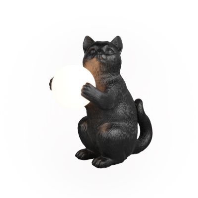 Černá stolní lampa moderní, Gatto, s vypínačem