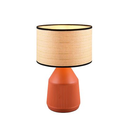 Keramická stolní lampa oranžová, Shivam