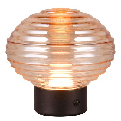 Černá nabíjecí stolní lampa retro, Walid, 2W, LED 3000 K, s dotykovým stmívačem