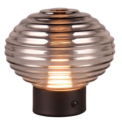 Černá nabíjecí stolní lampa retro, Walid, 2W, LED 3000 K, s dotykovým stmívačem
