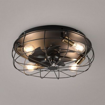 Černý stropní ventilátor moderní, Roberto, s dálkovým ovládáním