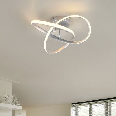 Stříbrné stropní svítidlo designové, Suat, 15W, LED 3000 K