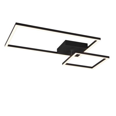 Černé stropní světlo moderní, Binc, 25W, LED 4000 K, s 3stupňovým stmíváním