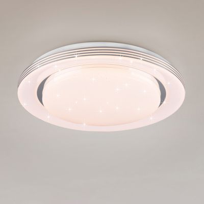 Bílé stropní světlo moderní, Alpha, 18W, LED nastavitelný od teplé po studenou bílou, s dálkovým ovládáním