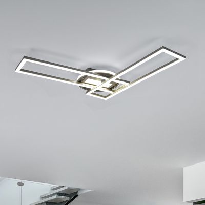 Niklové stropní světlo moderní, Jadon, 30W, LED nastavitelný od teplé po studenou bílou