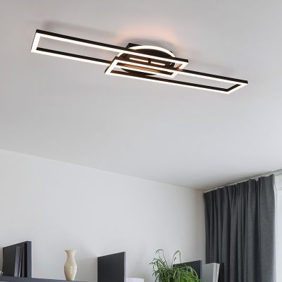 Černé stropní světlo moderní, Jadon, 30W, LED nastavitelný od teplé po studenou bílou