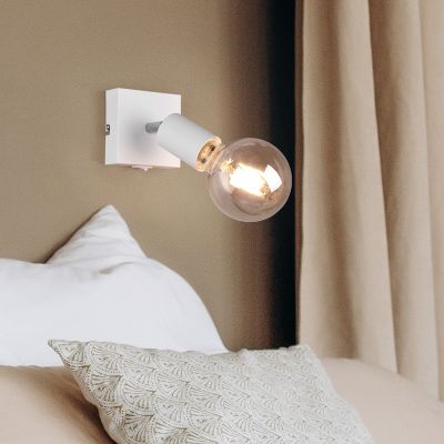 Bílé nástěnné bodové světlo moderní, Odin, s vypínačem