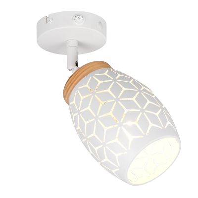 Bílé nástěnné bodové světlo moderní, Delana, s vypínačem