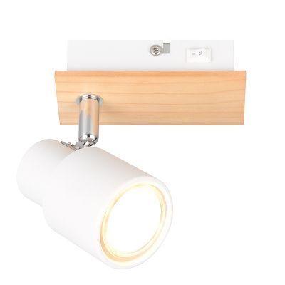 Bílé nástěnné bodové světlo moderní, Rajeev, s vypínačem