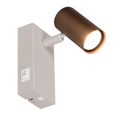 Hnědé nástěnné světlo moderní, Suradj, s vypínačem