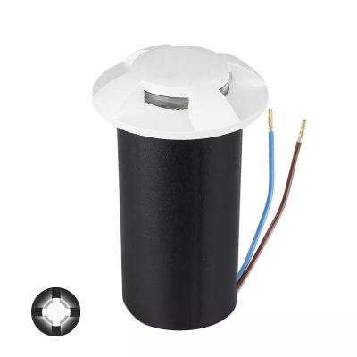 Moderní nájezdové svítidlo bílé, Marcus, 1W, LED 3000 K, IP67