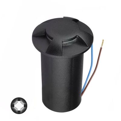 Moderní nájezdové svítidlo černé, Marcus, 1W, LED 3000 K, IP67