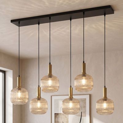 Designové závěsné světlo jantarové, Charlois