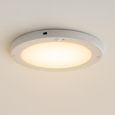 Plastové stropní světlo s čidlem bílé, Luan, 20W, LED 3000 K