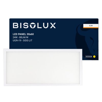 LED panel Bisolux 60x30 cm - 24W - 3000K - UGR<19 - boční osvětlení