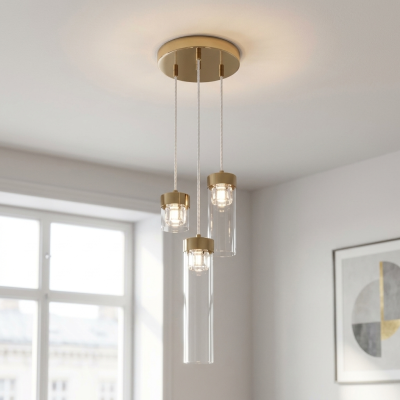 Designové závěsné světlo zlaté, Maxwell