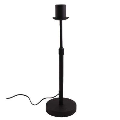 Hliníková stolní lampa bez stínidla černá, Rika